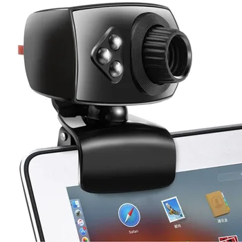 

USB2.0 Webcam HD 3 LED Fill-in Lights USB Camera Web Camera for Computer with Microphone Clip-on Laptop PC Camera Video 429#2