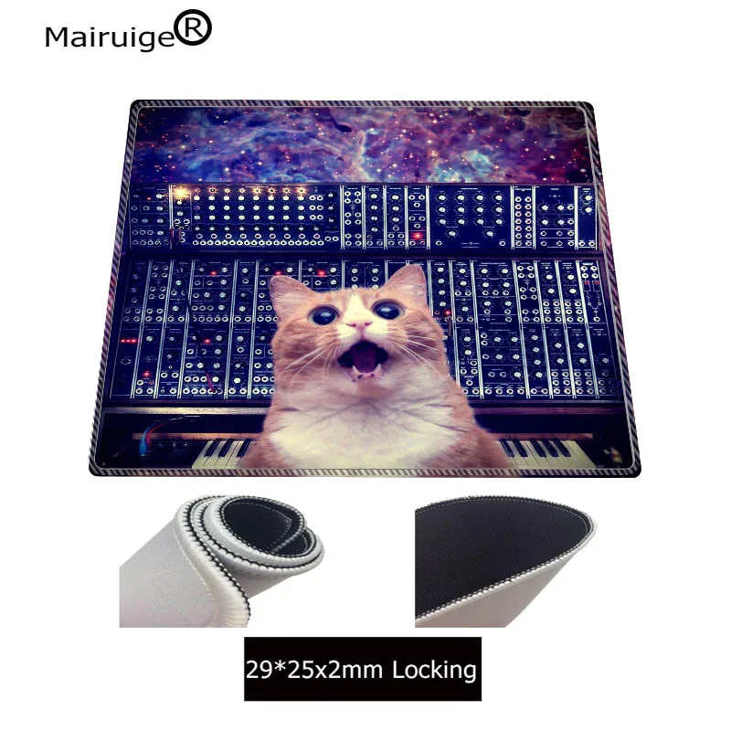  Anime DJ Cat Space Large Speed Gaming Mouse Pad for Gamer Mouse Keyboard Mat Lock Edge Mousepad for