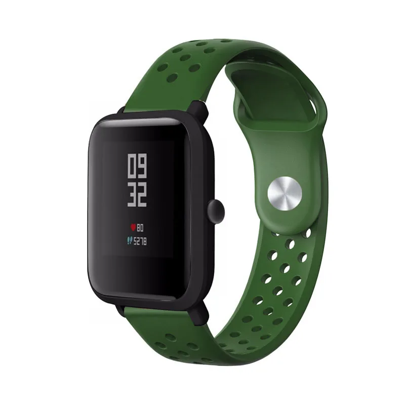 Силиконовый ремешок для Amazfit Bip Замена для Xiaomi Huami Amazfit GTS браслет Huami Amazfit Bip Bit Lite ремешок на запястье 20 мм - Цвет: 9