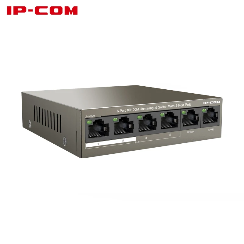 

Стандарт IPCOM F1106P-4-63W 4 + 2 POE Switch4 Ethernet порт 2 порта Uplink Poe переключатель для IP-камеры/беспроводной точки доступа/системы видеонаблюдения полный дуплекс