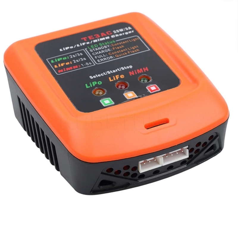 Te3Ac 25 W/3A профессиональное зарядное устройство для 2S 3S Lipo/2 S 3S Life/1-8 S Nimh батарея