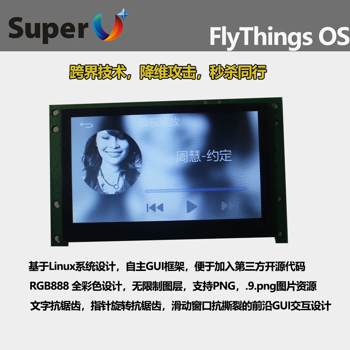 Интеллектуальный серийный экран Z6s SuperView 4,3 дюймов Linux HMI типа Android
