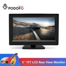 ЖК монитор Podofo 5 дюймов TFT цветной экран 2 видеовхода кронштейна