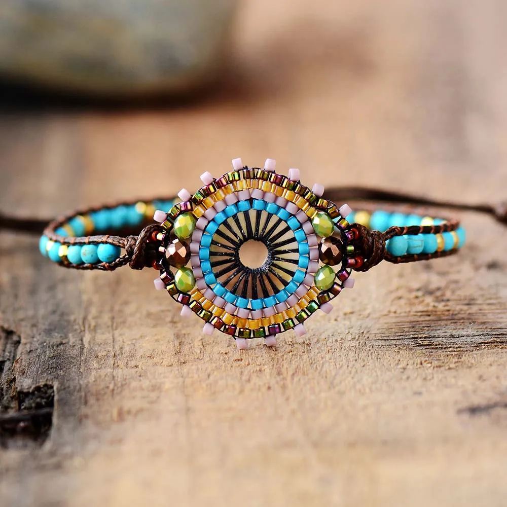 Fashion Seed Beads Boho Bracelet Women Stones Beaded Woven Wrap Bracelet Unique Handmade Friendship Brcelets Women