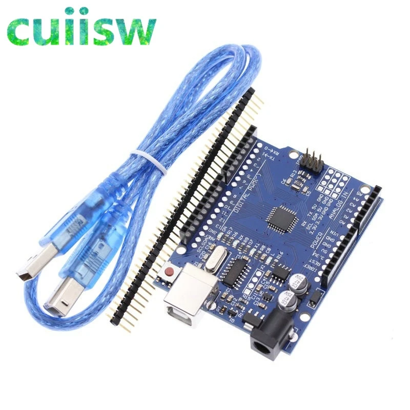 Плата Cuiisw UNO R3 1 шт. чип CH340G + MEGA328P 16 МГц для Arduino макетная плата USB кабель|uno r3|usb