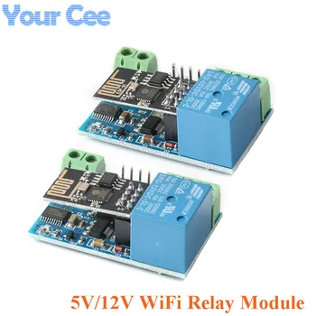 

ESP8266 ESP-01 5V 12V 1 WAY WiFi Relay Module Things Smart Home Remote Control Switch Wireless WIFI Module for Arduino Phone APP