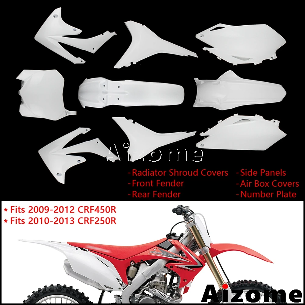 Гоночный Байк Белый Кузов обтекатель комплект для Honda CRF250R CRF450R пластик замена