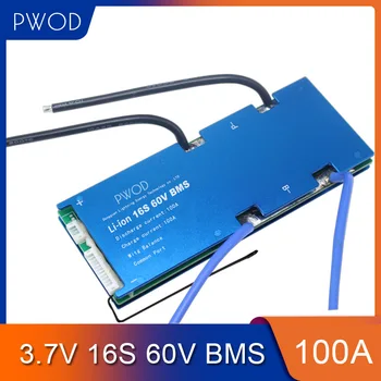 

16S 60V Smart BMS Common Port PCB Battery Protection Board with Balance for 18650 21700 Lithium Battery Pack 70A 100A 130A