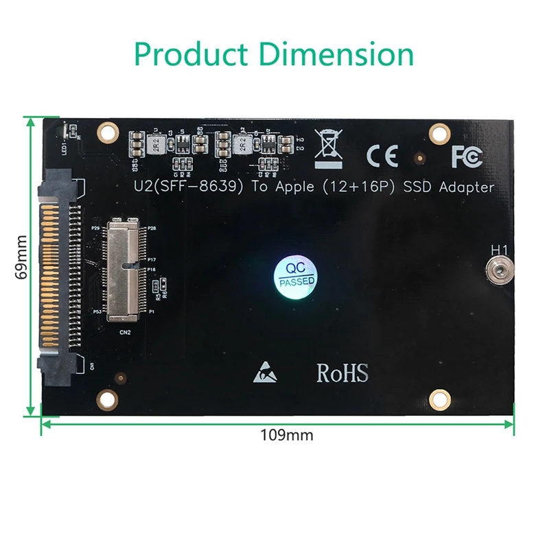 Диск PCIe SSD для SFF-8639(U.2) адаптера для ноутбука 13/14/15/16/17 MacBook Air Pro retina с 3,5 дюймов HDD растягивающая сетка