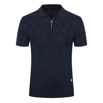 

Billionaire Polo shirt men's silk 2020 summer new thin Business casual zipper elasticity Breathable England big free shipping