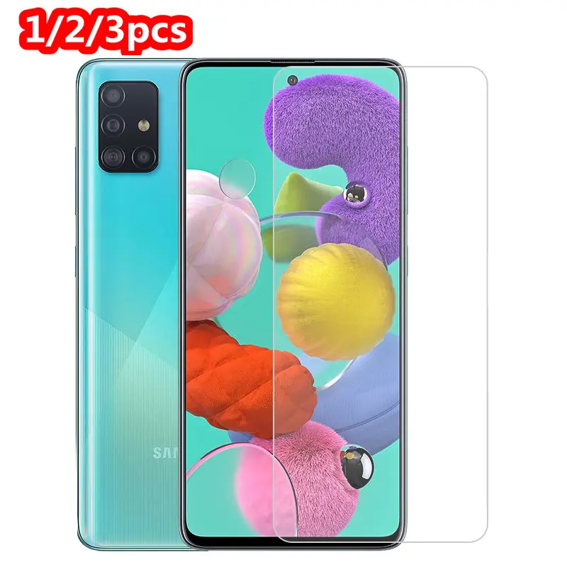 3 шт. 2 1 закаленное стекло для Samsung Galaxy A51 A71 A515 Защитное экрана пленка A 51 71 |