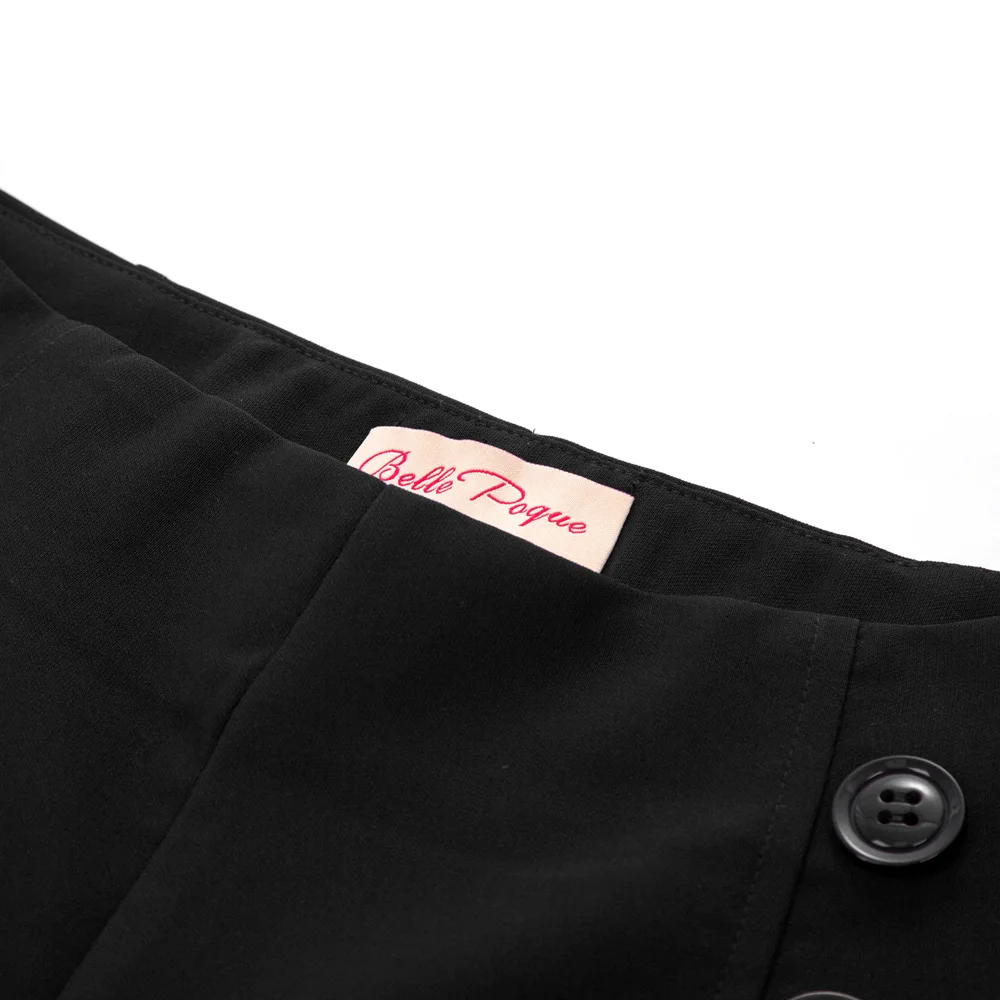 BP Женские Ретро винтажные с высокой талией и кнопками, матросские шорты, спортивные тонкие офисные женские вечерние повседневные шорты