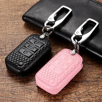 

Genuine Leather Car Smart Remote Key Case Full Cover For Roewe RX5 i6 ERX5 i5 RX8 RX3 For MG6 MG ZS EV EZS HS EHS Accessories