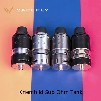 

Original Vapefly Kriemhild Sub Ohm Tank 5ml capacity 810 drip tip fit mesh/RBA coil atomizer for 510 thread E-cigs Mod