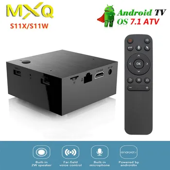 

MXQ S11X Streaming S11W Smart Android 7.1 Tv box 2G 16G Amlogic S905X Dual Wifi with ATV google voice assistant and speaker