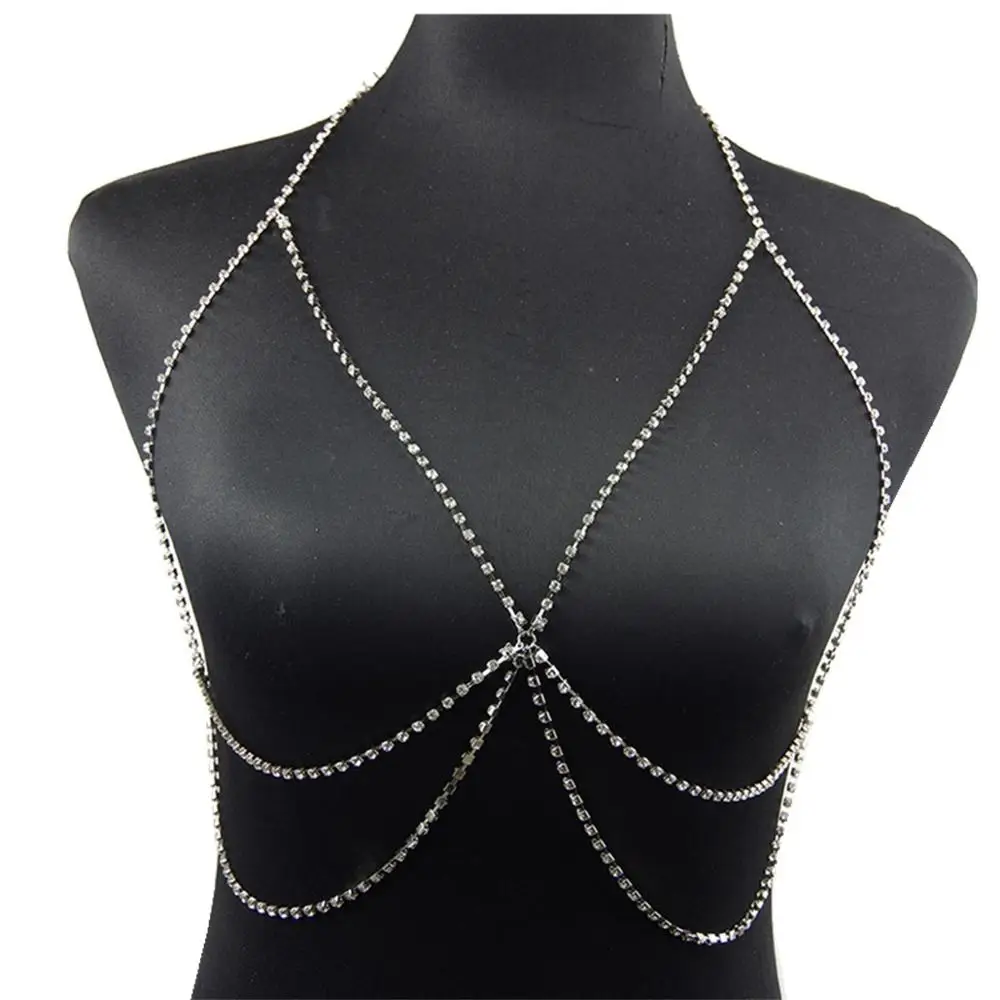 Sexy Body Chain for Women Girls Bikini Beach Belly Waist Harness Crossover Chains with Collars Necklace Carniva |