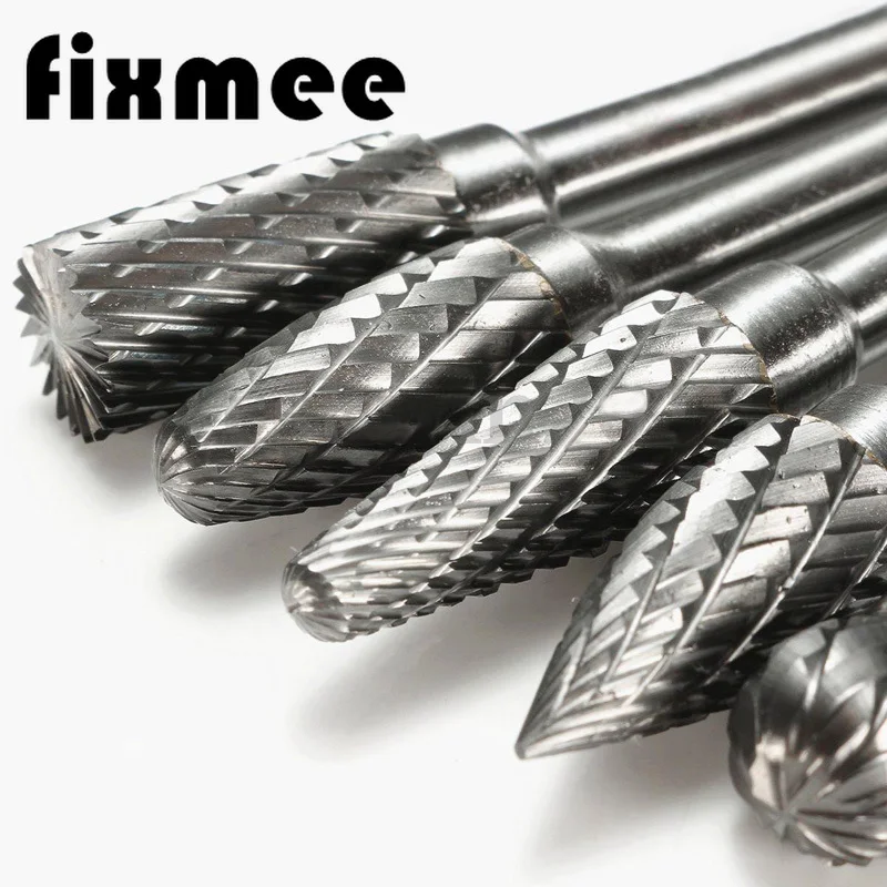 Fixmee 1x1/4 ''Концевая фреза 8 мм Головка Вольфрам Карбидное роторное кофемолка резьба режущая головка