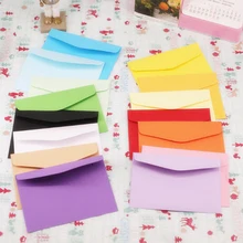 Petites enveloppes en papier 14 couleurs acidulées 11,5x8cm, lot de 10 pièces, enveloppes pour carte postale, cadeau d'invitation de mariage, papeterie de bureau