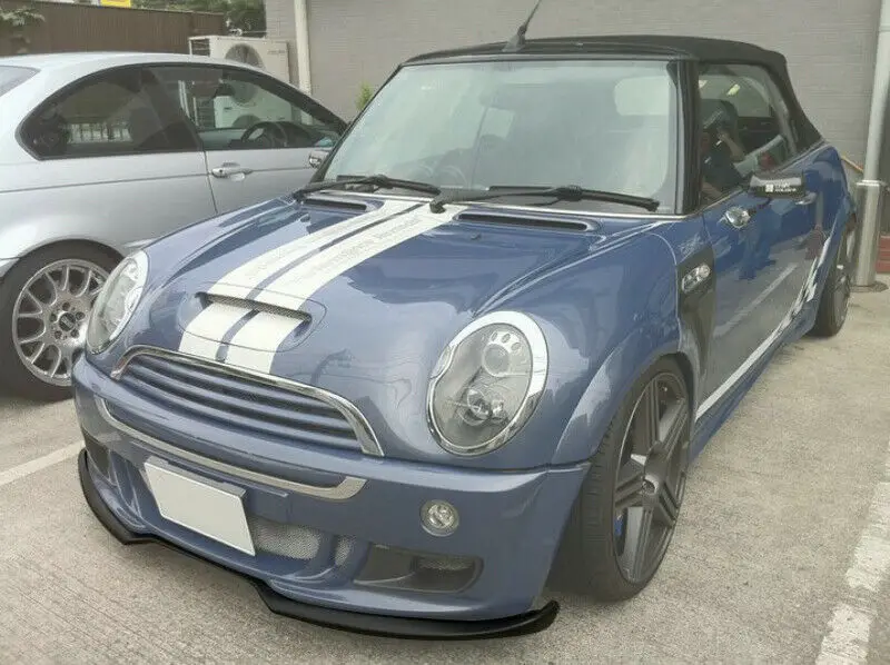 

For Mini Cooper R53 03-07 DAG1 Style Carbon Fiber Front Bumper Diffusers Lip Under Spoiler Trim Glossy Finish Bodykits