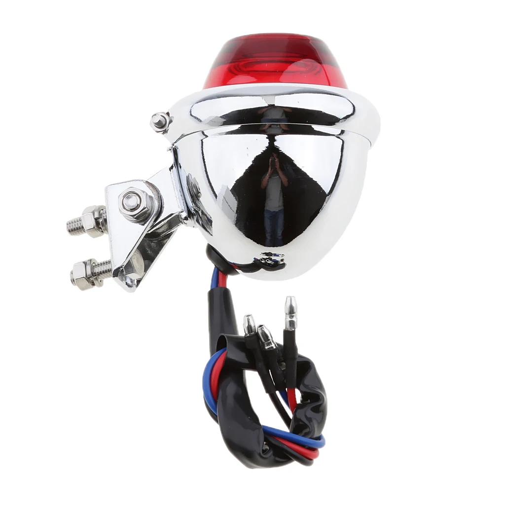 Motorcycle Rear Tail Brake Light Stop Lamp Red LED  3 Wires Connection For Harley Bobber Cafe Racer