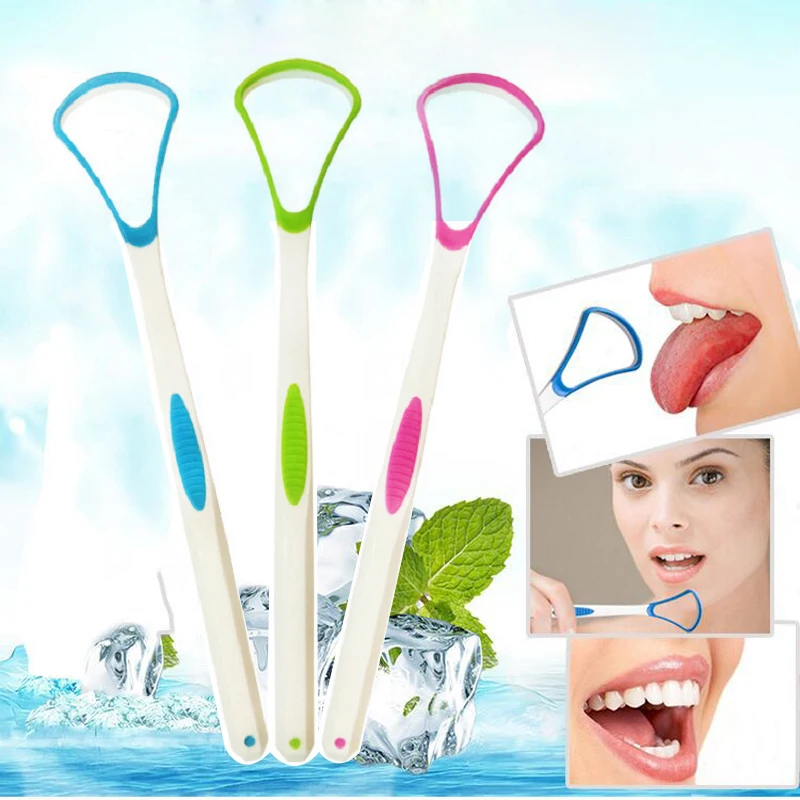 3/5pcs Tongue Brush Plastic Tongue Cleaner Scraper Oral Hygiene Care Keep Fresh Breath for Tongue Cleaning Tool Random Color