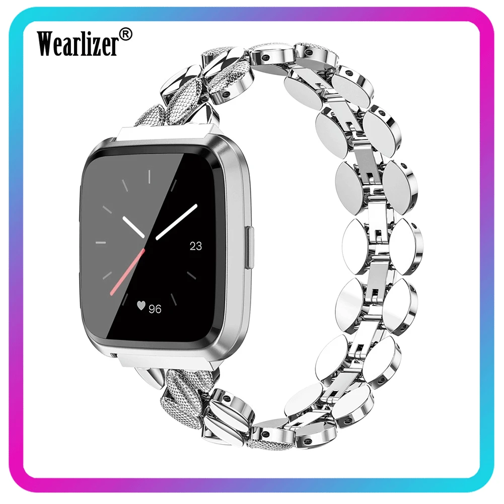 Ремешок Wearlizer из нержавеющей стали для часов Fitbit Versa ремешок сменный