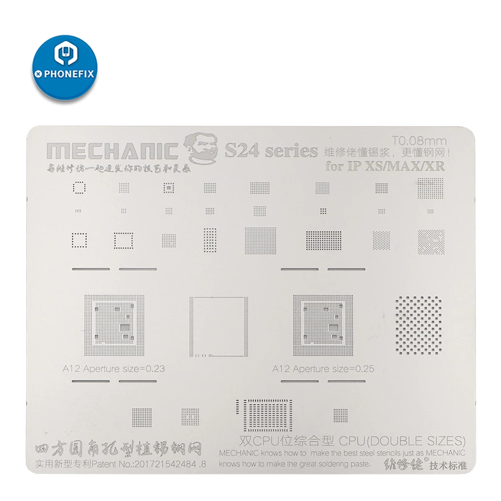 

MECHANIC BGA Reballing Stencil for iPhone 11 pro MAX /7/8/8P/X/XS/XR/MAX Planting Tin Template Soldering Net iPhone Repair Tools