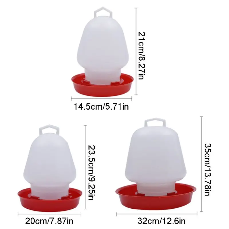 Plastic Poultry Drinker Chick Waterer Hanging Chicken Water Feeder Durable Automatic Water Container for Duck Goose bird water drinker pet water feeder