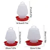 Plastic Poultry Drinker Chick Waterer Hanging Chicken Water Feeder Durable Automatic Water Container for Duck Goose 3