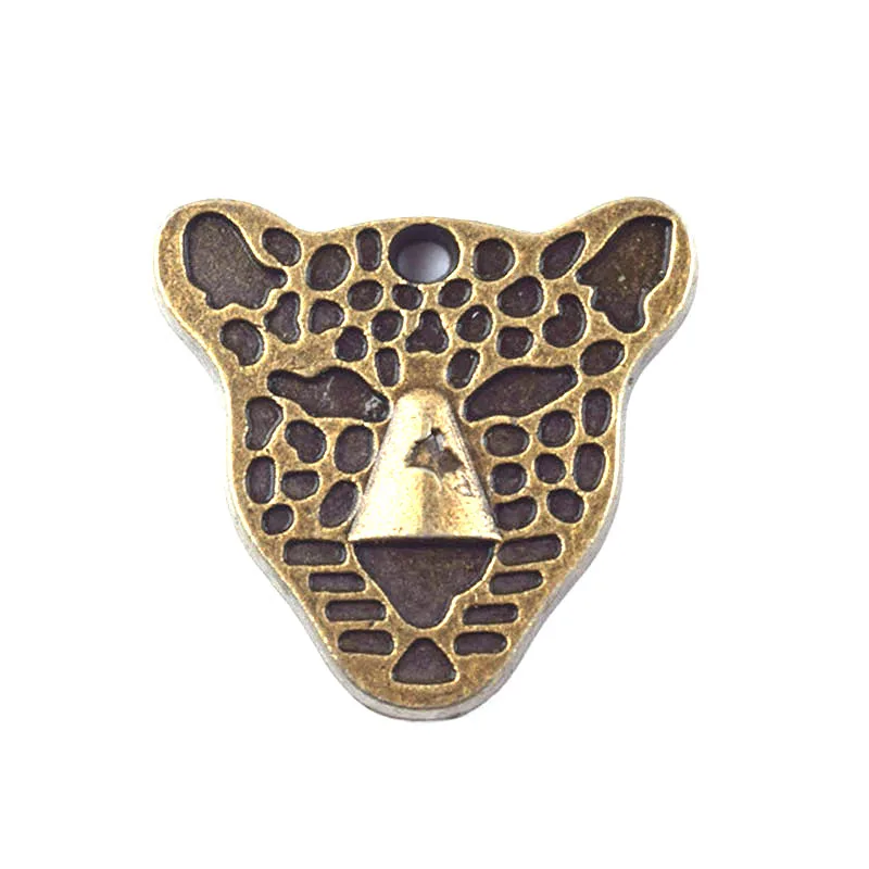 Оптовая торговля &quotголова леопарда&quot кулон Металлическое животное маленькое