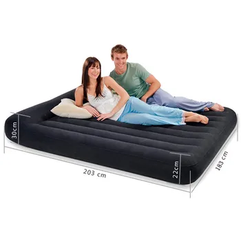 

TNTEX 64144 3 Person Air Bed 183*203*30CM Ultralarge Inflatable Mat Built-in Pillow Air Mattress Camping Mat