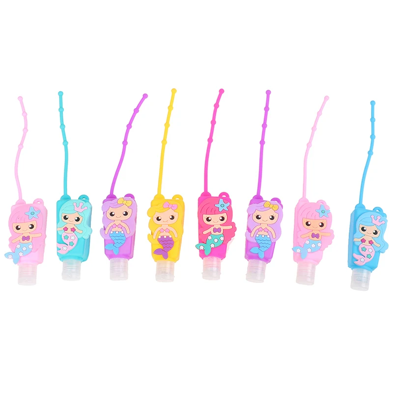 Hand Sanitizer Bottle Antibacterial Holder Decorations Favors Mermaid Bath Baby Shower Party Birthday Party Silicone