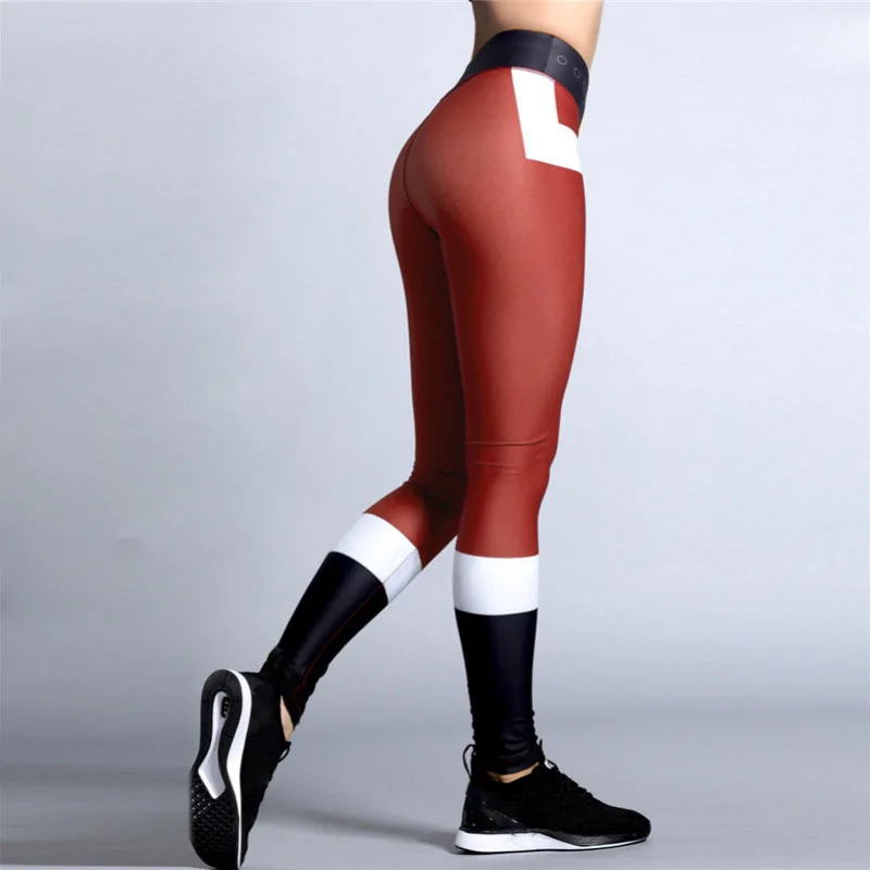 Рождественские Леггинсы для женщин повседневные эластичные обтягивающие штаны