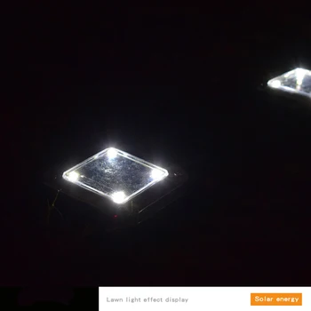 

4pcs Safety 4LED Solar Street Lawn Lamp Square Buried Lamp Outdoor Energy Saving for Household Outdoor Courtyard Ornament