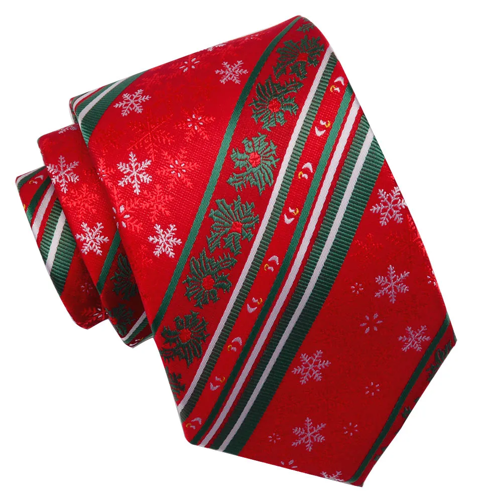 GUSLESON, Новое поступление, Рождественский галстук, шелковый жаккардовый переплетенный, качественные Галстуки, дерево, снеговик, праздничный, тематический галстук, костюм для мужчин, подарок - Цвет: 18