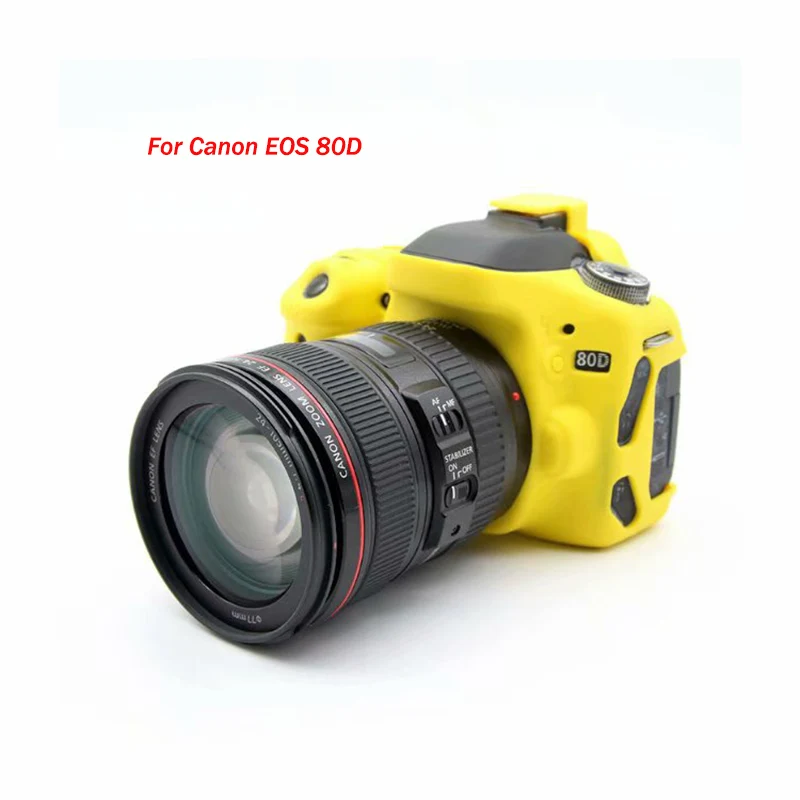 Мягкий силиконовый чехол для камеры резиновый Canon EOS 90D 80D 70D 77D Защитный
