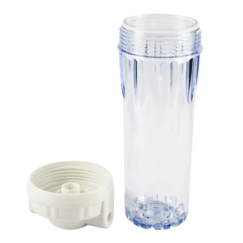 

Transparent Double-Ring 10 Inch High Pressure Filter Bottle Water Filter Housing 1/4 Inch Connection Interface