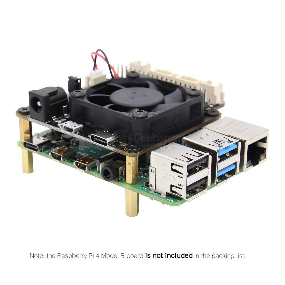 Raspberry Pi 4 Модель B X735 управление питанием и автоматическое охлаждение плата расширения с безопасным выключением 5 В Макс, 8А выход для Raspberry Pi