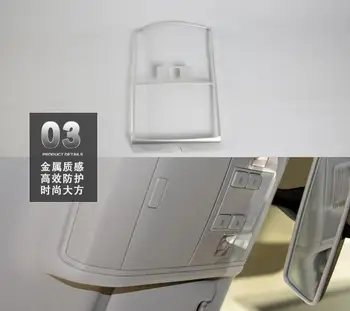 

3 PCS ABS Chrome Car Interior Reading Map Light Lamp Cover Trims For Volkswagen Tiguan L 2017 Car Styling Auto Accessories