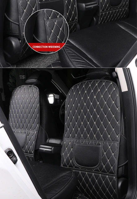 PU Leather Anti-Child-Kick Pad for Car Waterproof Seat Back Protector Cover  Universal Auto Anti Mud Dirt Pads with Storage Bag - AliExpress