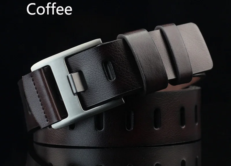 Coffee Deepeel 3,7X110 см кожаный ремень для мужчин для отдыха с пряжкой PU искусственная кожа ремень для молодых студентов брюки одежда аксессуары YB231 - Цвет: Coffee