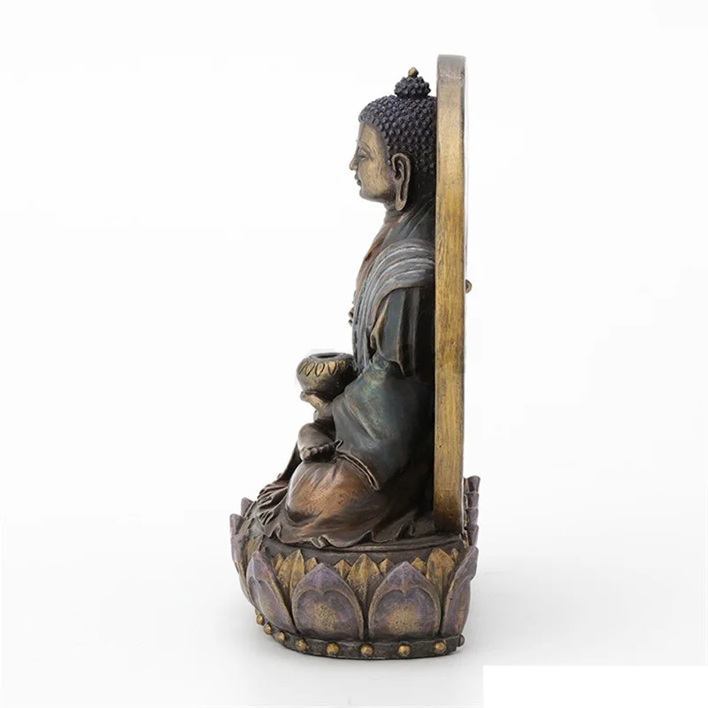 Китайский стиль креативная статуя Будды Amitabha Художественная Скульптура изделия из смолы украшения для дома подарок на день рождения R3214