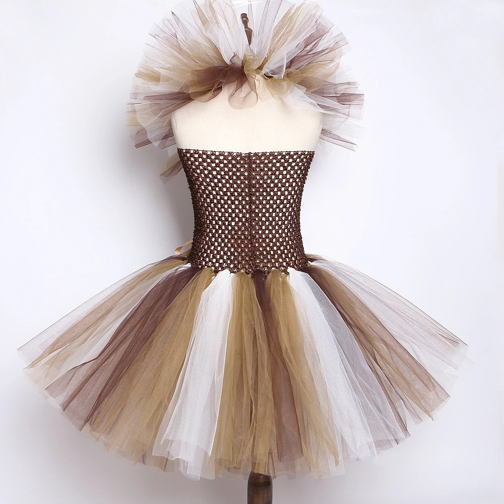 Brown Animal Girl Tutu Dress Lion 