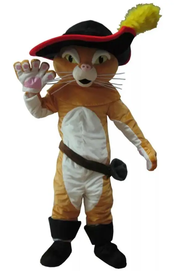 

Puss in Boots mascot costume advertising props Fancy Dress Suit Cosplay Cartoon Chase costume