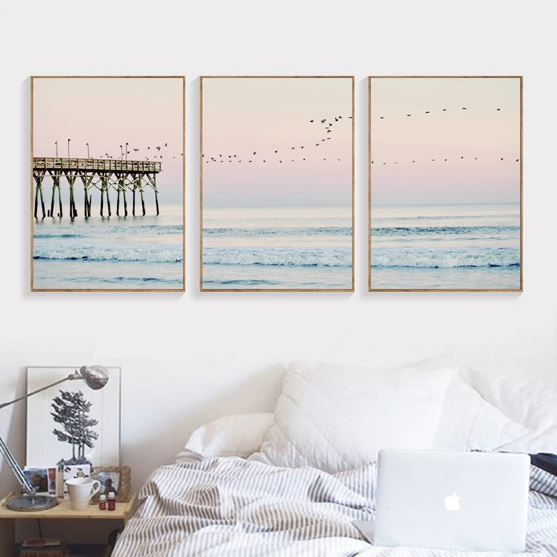 Coastal Wall Art Gallery Prints Pastel Triptych Ocean Beach Art Blush Posters Art Canvas Painting Pictures for Living Room Decor Coastal Wall Art Gallery Prints Pastel Triptych Ocean Beach Art Blush Posters Art Canvas Painting Pictures for Living Room Decor