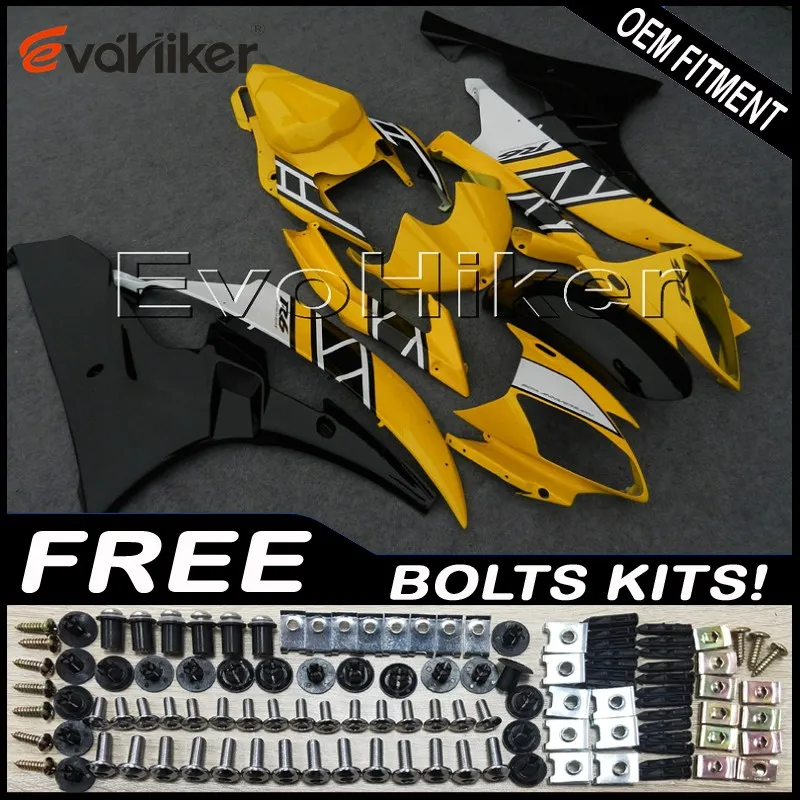 D Заказной обтекатель мотоцикла для YZF-R6 2006-2007 ABS пластиковый корпус мотоцикла красное пламя+ подарки - Цвет: D
