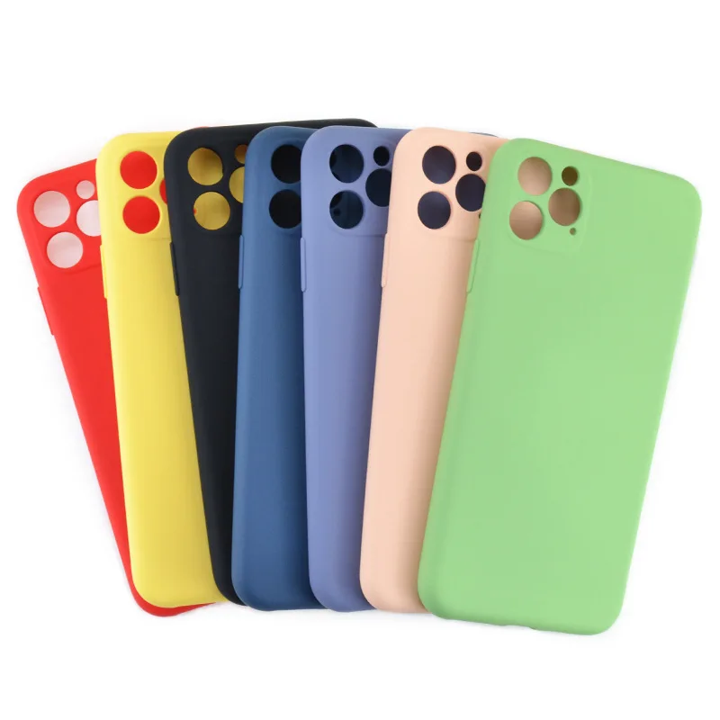 

Original Candy Color liquid Silicone Microfiber Phone Case for iPhone 11 Soft TPU Full Protective Rubber Cover