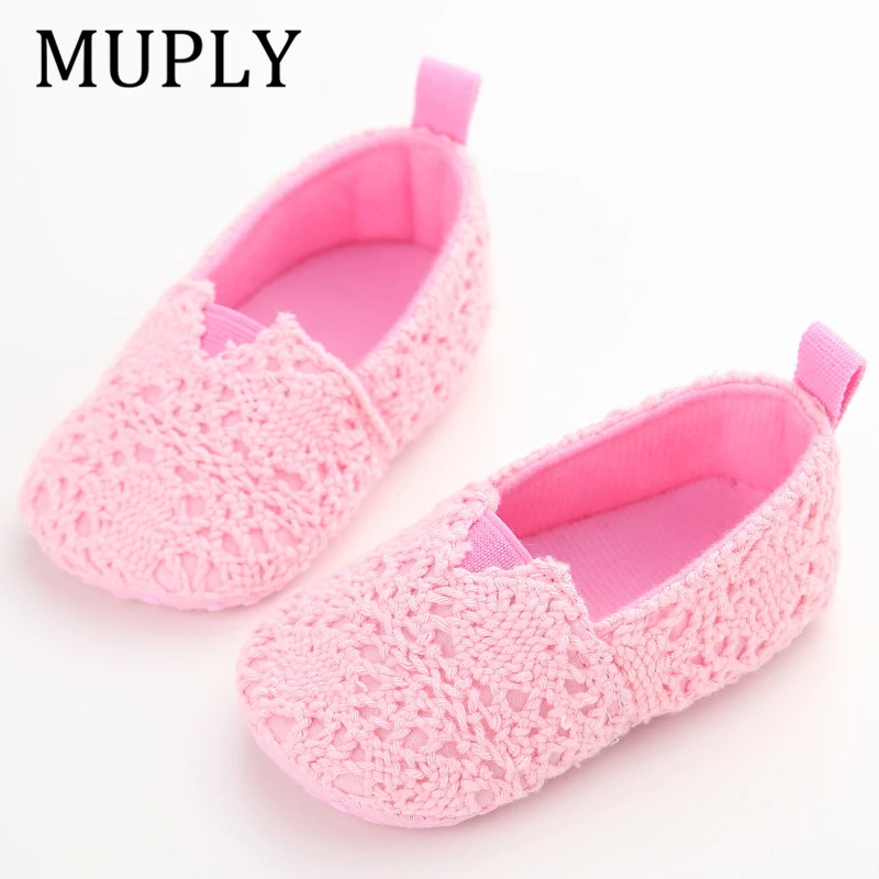 Shoe Footwear Prewalker Bow-Dress Knitting-Shoes Soft-Soled Toddler Newborn Baby-Girls