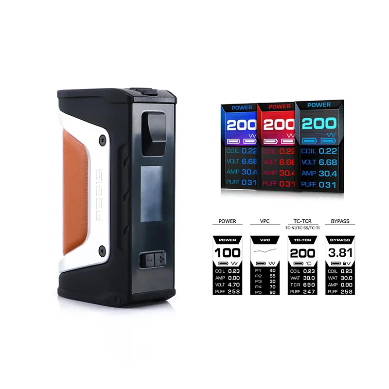 Geekvape Aegis legend 200 Вт TC коробка мод Питание от двух батарей 18650 электронная сигарета 510 поток атомайзер vape мод