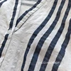 Summer Thin Section Vertical Striped Blouse Female South Korean Joker Brim Show Thin Striped Shirt 7 Minutes Of Sleeve Blouses 3